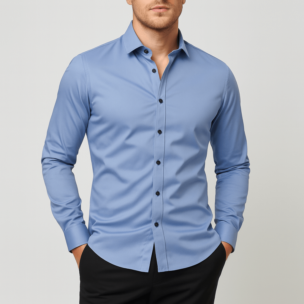 CH | Ademend longsleeve shirt met kreukvrije afwerking