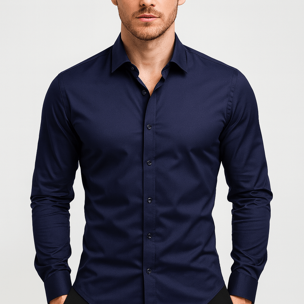 CH | Ademend longsleeve shirt met kreukvrije afwerking