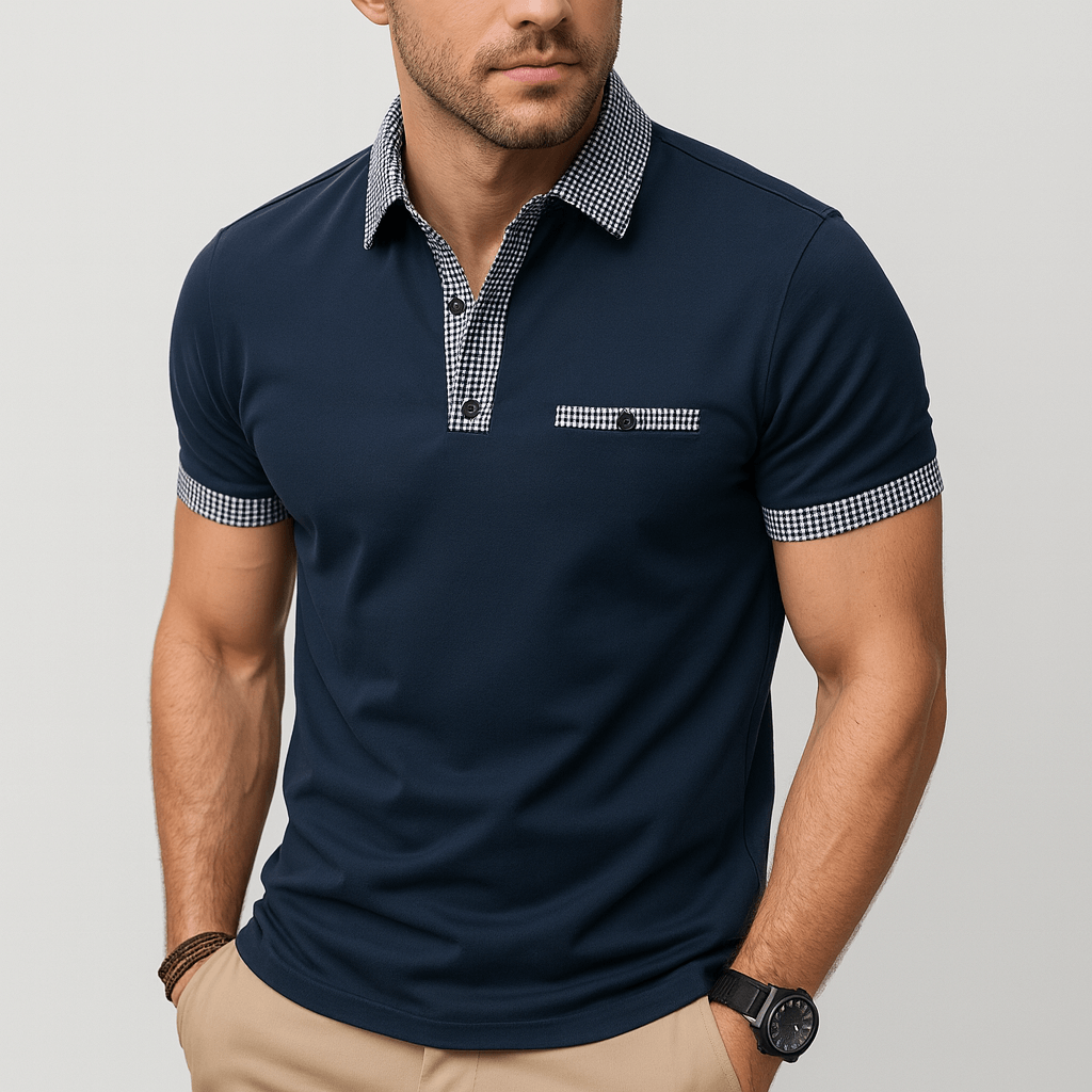 CH | Ademend poloshirt met losse snit