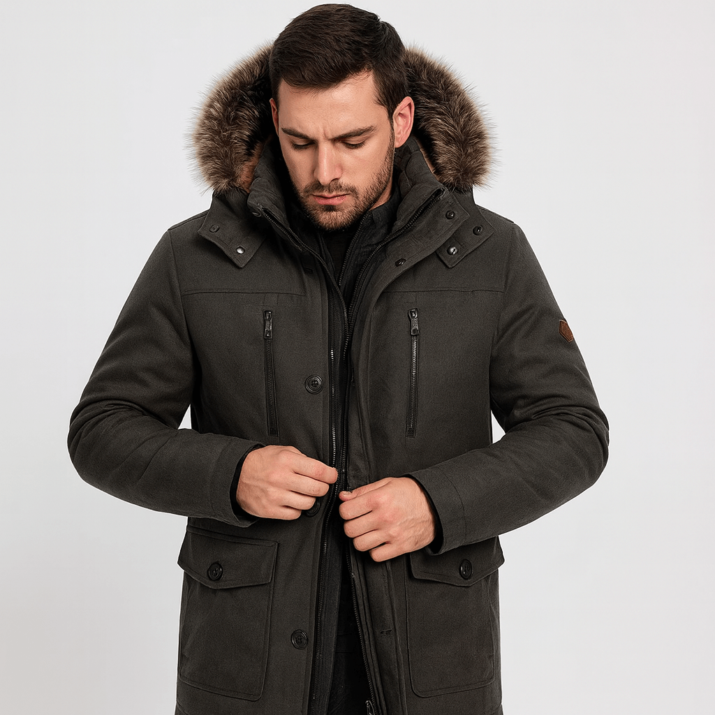 CH | Geïsoleerde parka met bontcapuchon